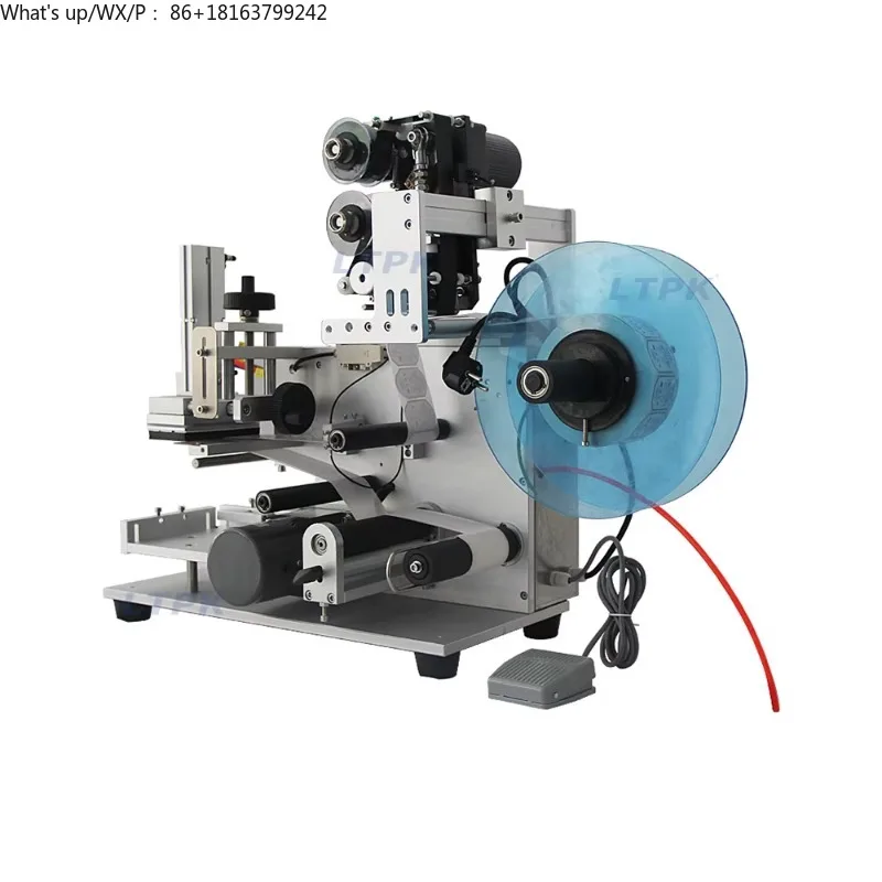 

LT-60D High Speed Table Top Semi-Automatic Flat Surface Box Sticker Plastic Glass Bottles Labeling Machine With Date Printer