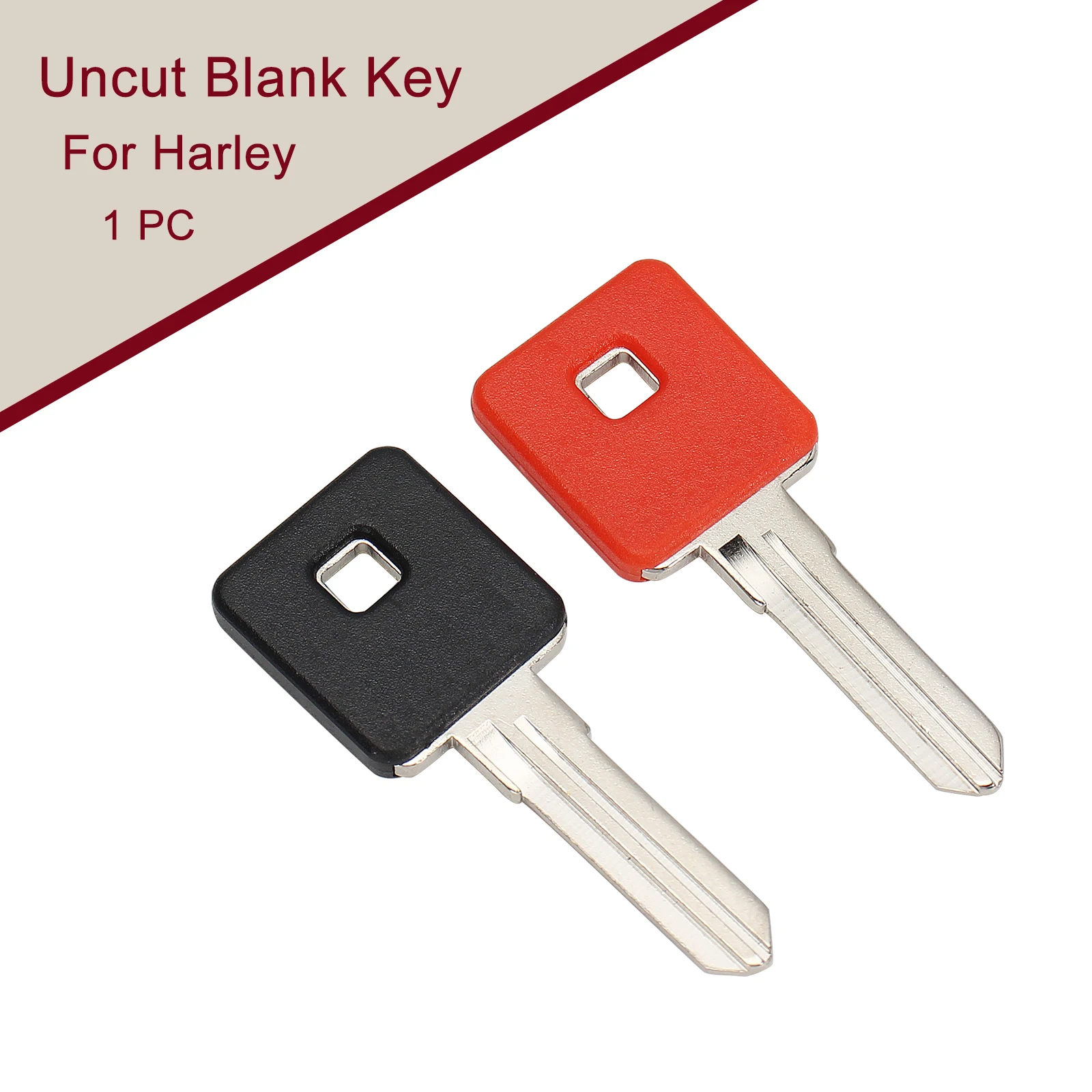 

1 PC Black/Red Motorcycle Blank Key For Harley Sportster XL XR Models A Series Key Codes Uncut