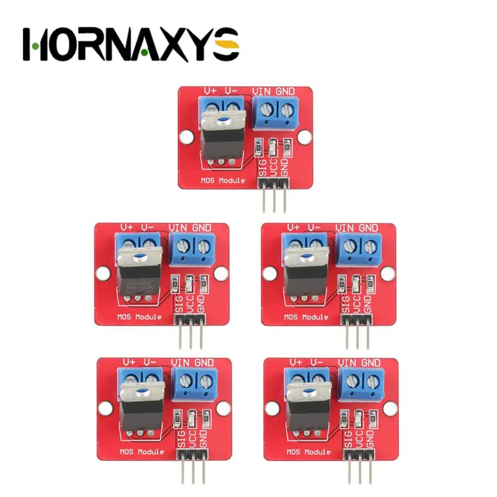 5/10PCS 0-24V Top Mosfet Button IRF520 MOS Driver Module For Arduino MCU ARM Raspberry pi