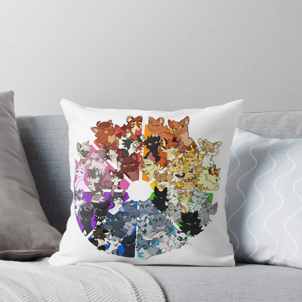 

Warrior cats color wheel Throw Pillow Cushions For Sofa Cushion Child Custom Cushion pillow