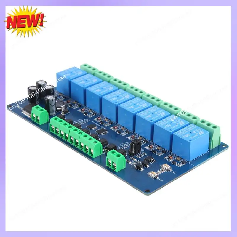 Module de relais T24C Modbus-Rtu 8 canaux Modbus RTU 8 entrées de commutation Communication RS485 TTL Durable facile à utiliser