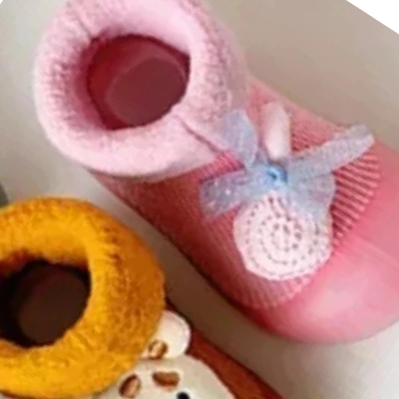 

Детская прогулочная обувь, осенне-зимняя утепленная детская обувь с мягкой подкладкой, милая нескользящая износостойкая домашняя обувь с героями мультфильмов