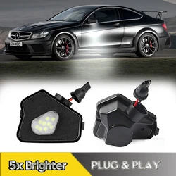 2Pcs Canbus LED Under Mirror Lights Puddle Lamps For Mercedes Benz W204 W212 W221 W176 W246 C180 C200 C300 E350 C63 GLC GLA AMG