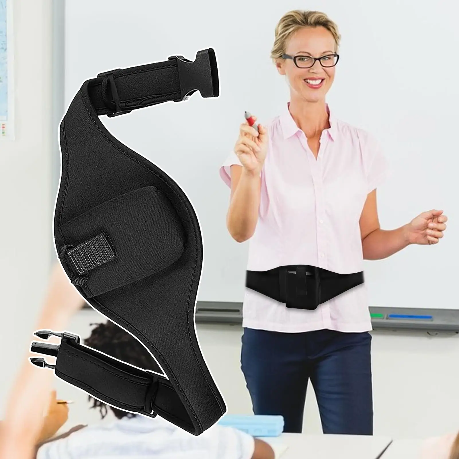 

Держатель микрофона Поясная сумка Микрофонный пакет Ремень Регулируемая неопреновая поясная сумка Нескользящая сумка-переноска для тренировок