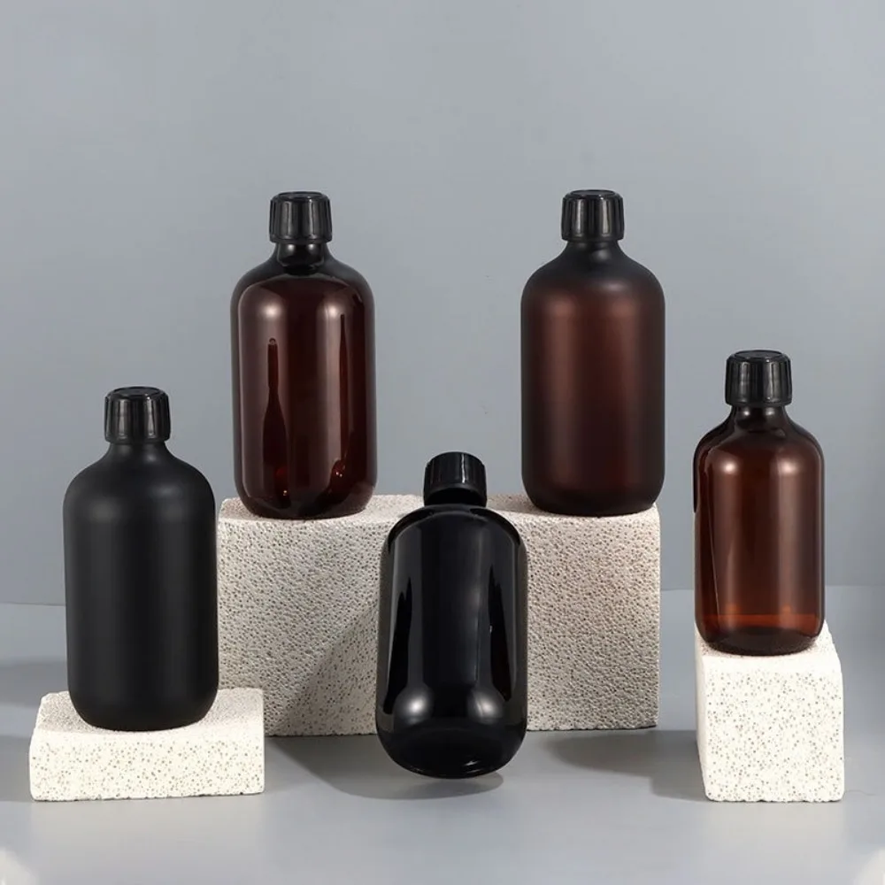 300/500ml verde marrom shampoo garrafas recarregáveis recipiente de plástico líquido shampoo chuveiro gel garrafas casa banho suprimentos