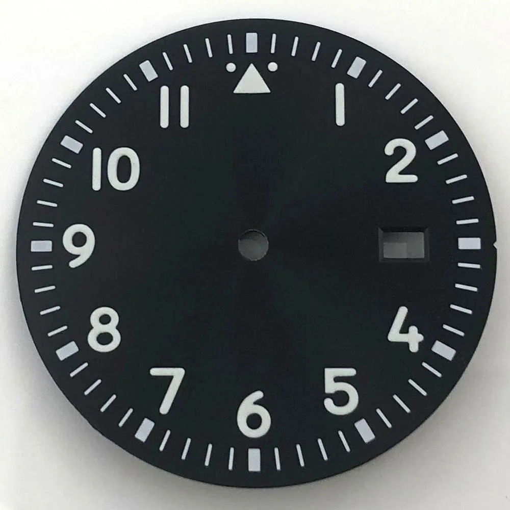 34mm Sterile Black Blue Green White Dial Luminous Fit NH35/NH36 Automatic Mechanical Movement Watch Parts