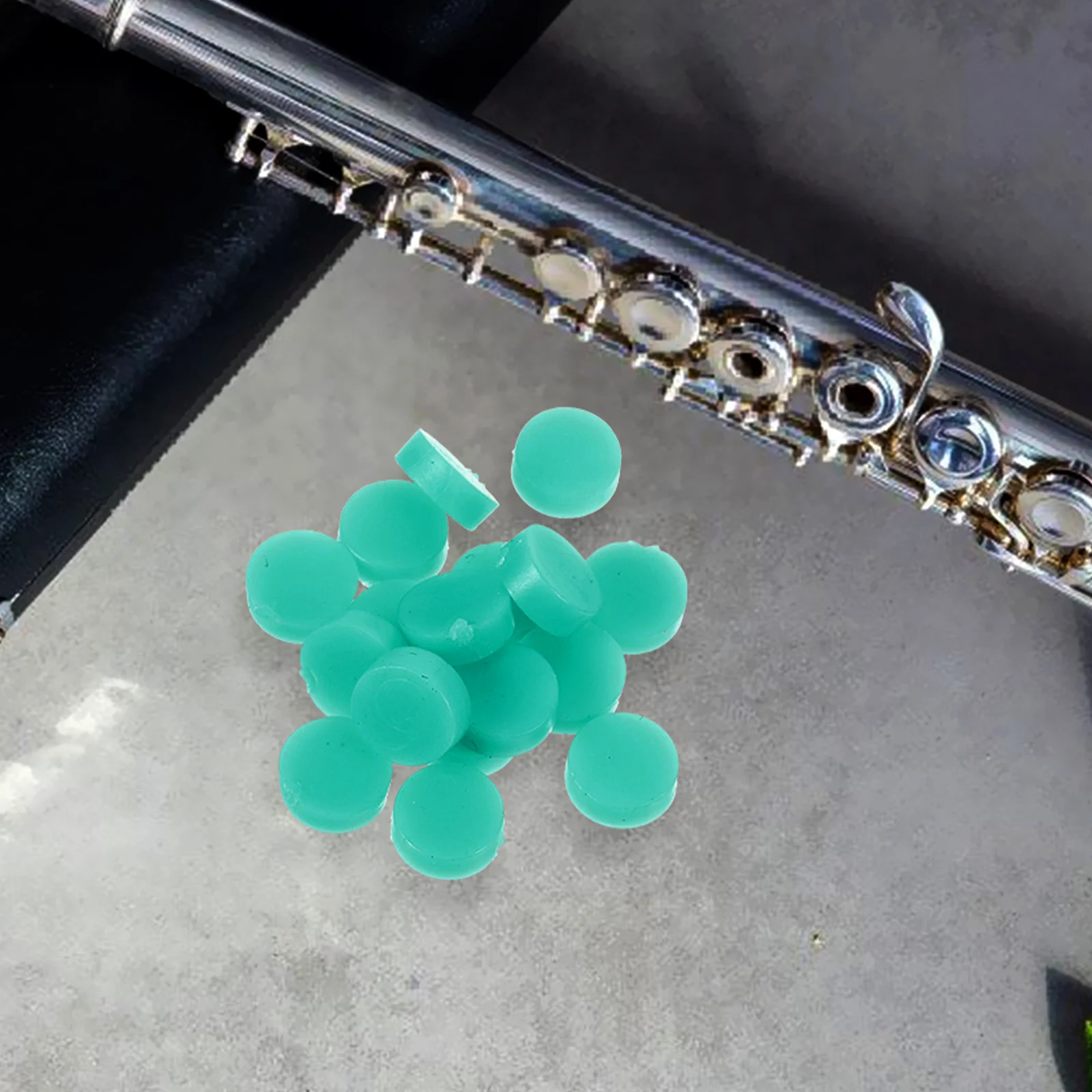 

20Pcs Open Hole Flute Plugs Silicone Key Caps Replacement Flute Instrument Parts Soft Resistant Deformation Easy Install