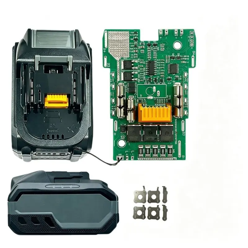 ●For Power Tool Compatible 10X 21700 Li- Battery Case Kit PCB Charging Protection Circuit Board Fast Charge Module