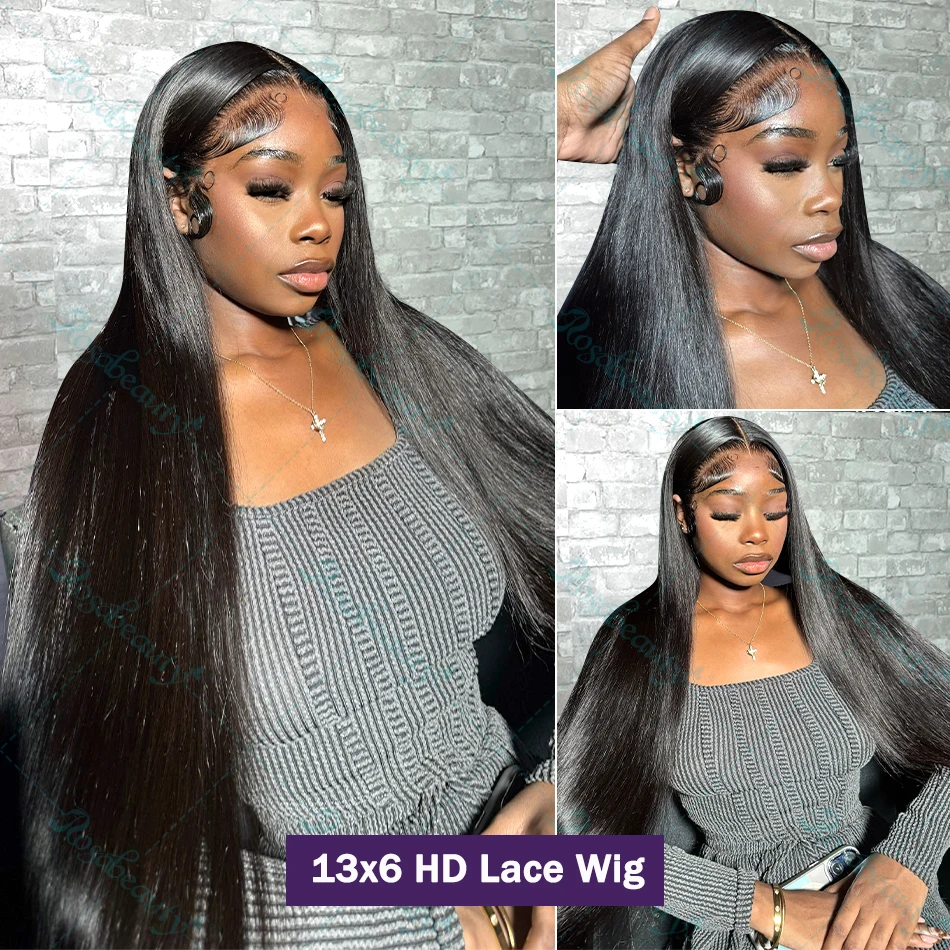 HD Lace Front Wigs 30 38 Inch Straight 13x4 13x6 Transparent Lace Frontal Human Hair Wigs Pre Plucked HD Lace Wigs For Women