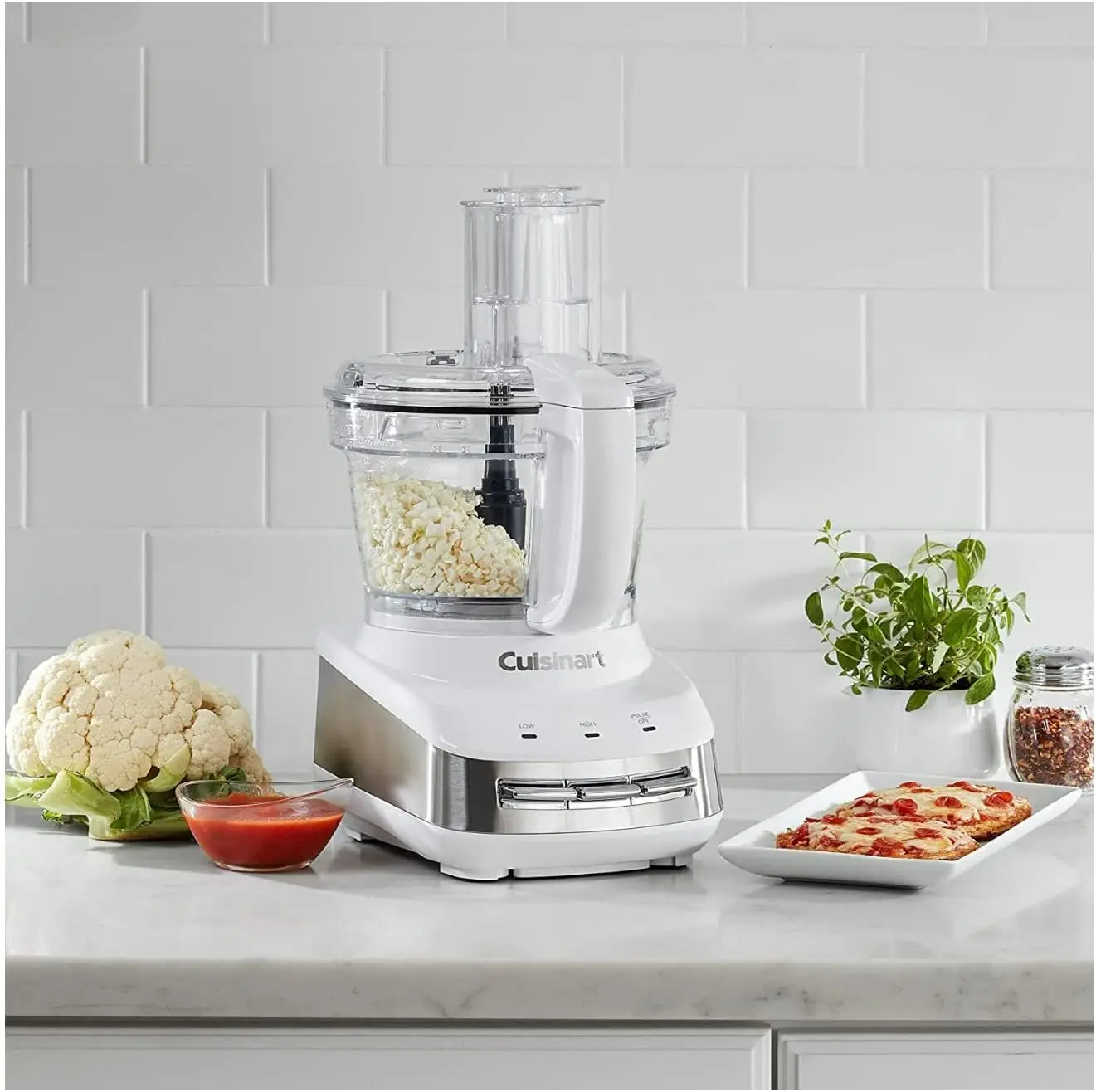 FP-110 Core Custom 10-Cup Multifunctional Food Processor, White and Stainless