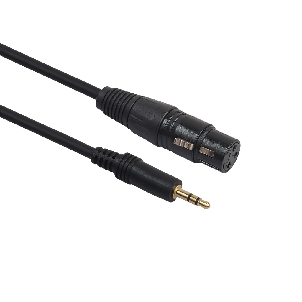 3m gold-plated head 3.5mm male to Canon female condenser microphone live sound card microphone cable