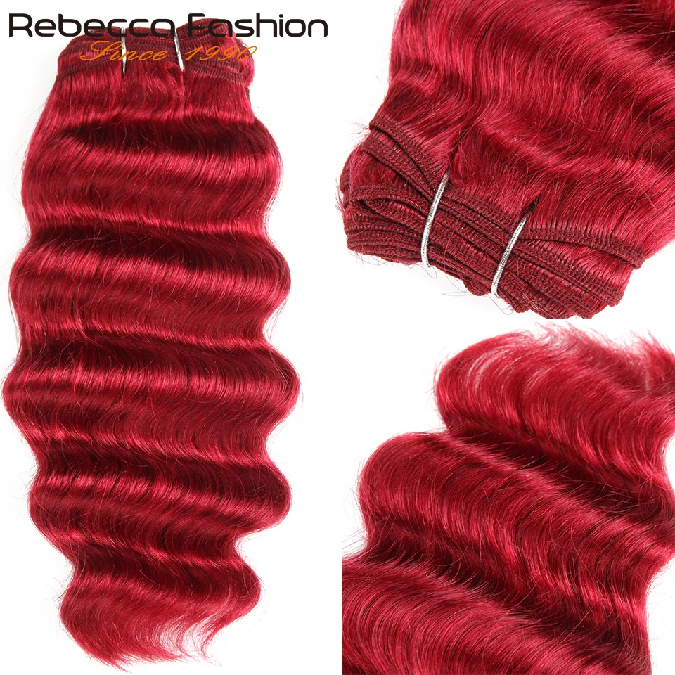 Nature Hi Deep Hair 1 Piece Only Brazilian Deep Wave Human Hair Weave Bundles Deal #4 #27 Ombre Remy Hair Extension