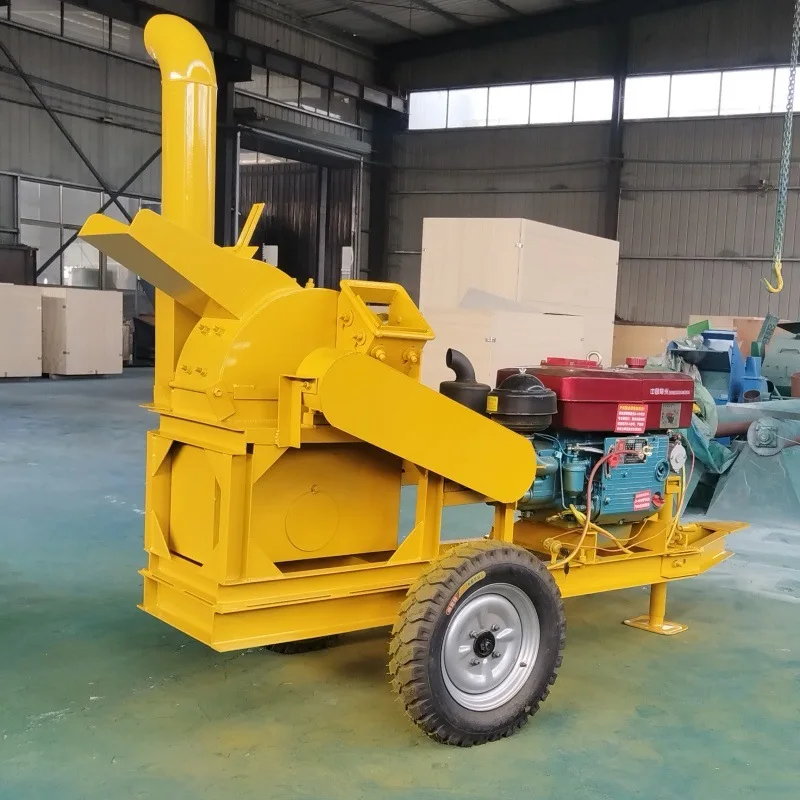 22 horsepower diesel double mouth grinder 6mm sawdust grinder wood block wood square wood strip grinder
