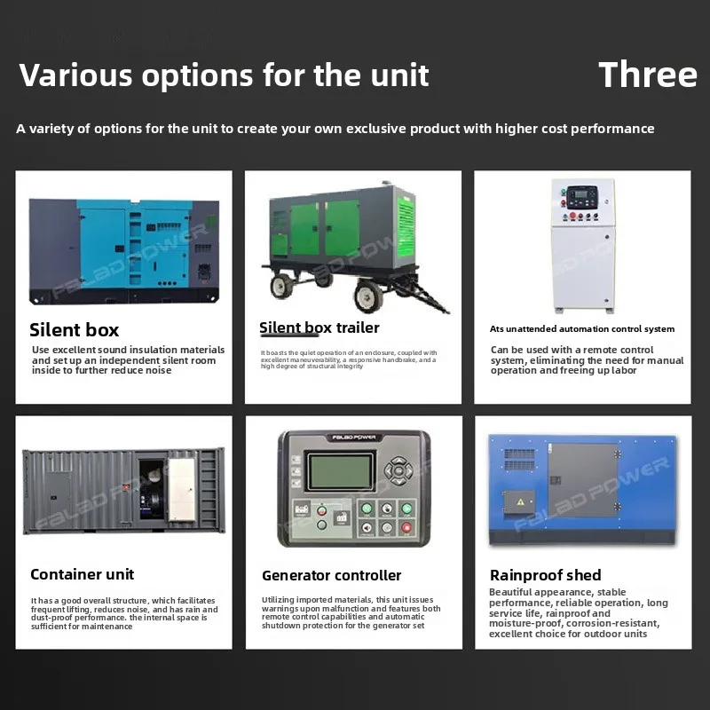 Mobile diesel generator set 50 100 150 200 300 500kw outdoor four-wheel trailer generator set