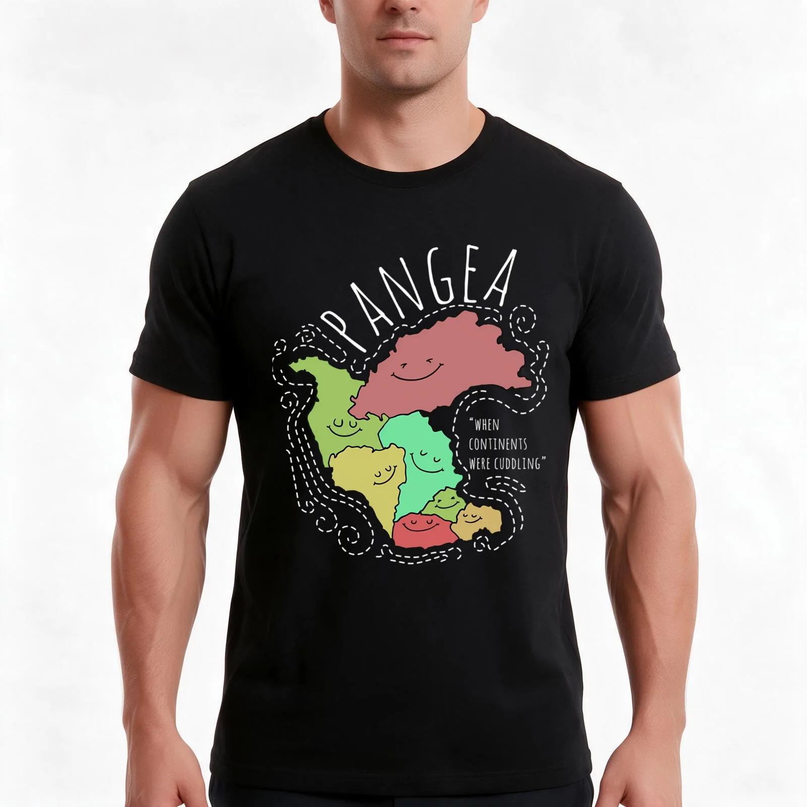 Reunite Pangea Funny Geology For Geologist T-Shirt, Summer Casual Cotton Tee, Oversized Streetwear Tops, Vintage Graphic Print