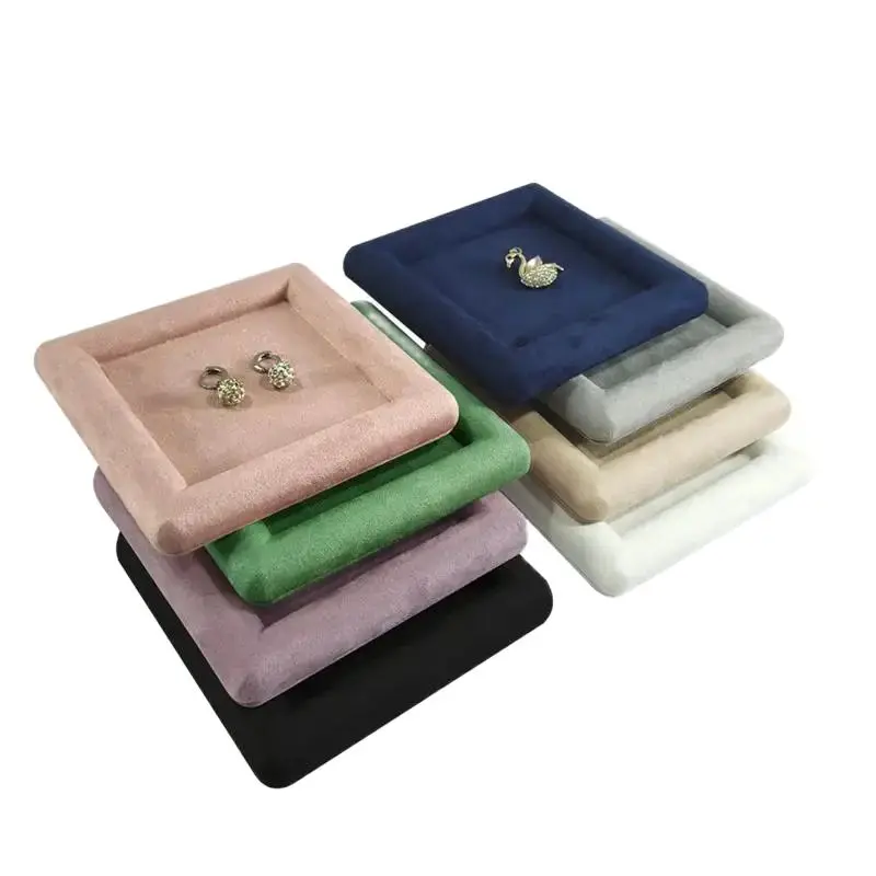 

High-end Flannel Jewelry Tray Used For Storing And Displaying Rings necklaces Glasses Watches And Other Organizing Tools