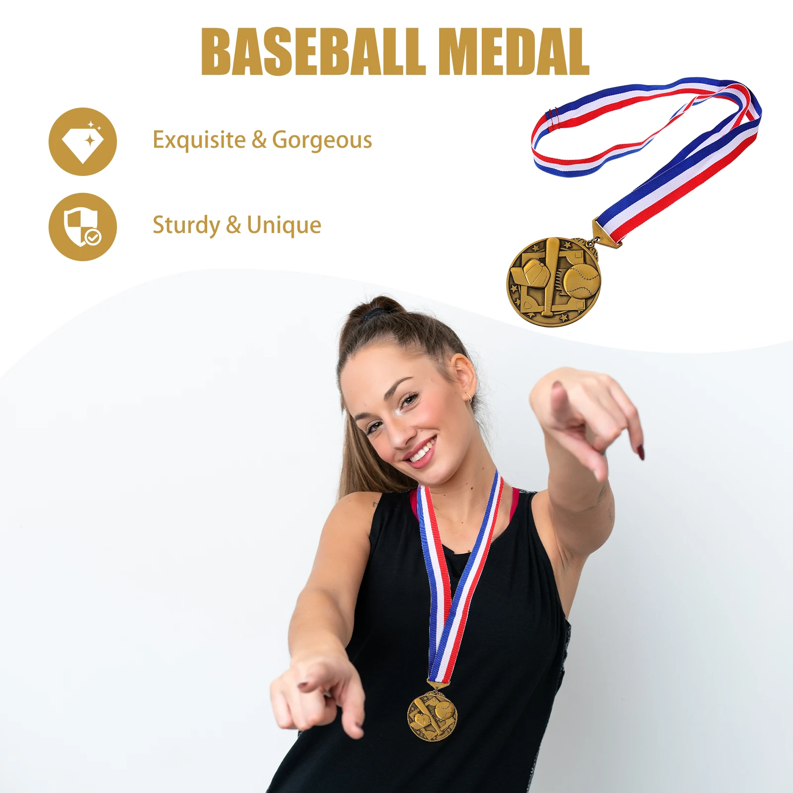 

1Pcs Practical Baseball Medal For Encouragement And Recognition Sports Meeting Souvenir Medallion