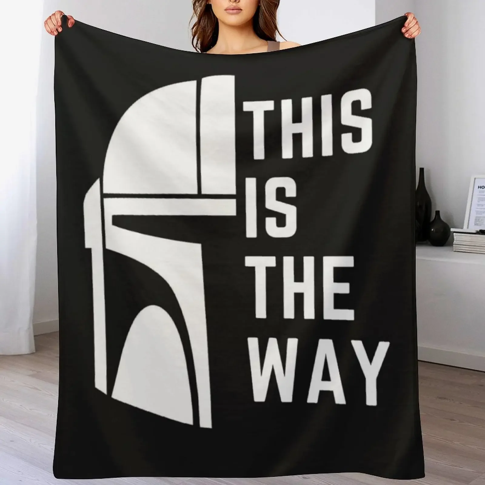 

Mando Way Throw Blanket Travel Size Cozy Blanket for Plane Train