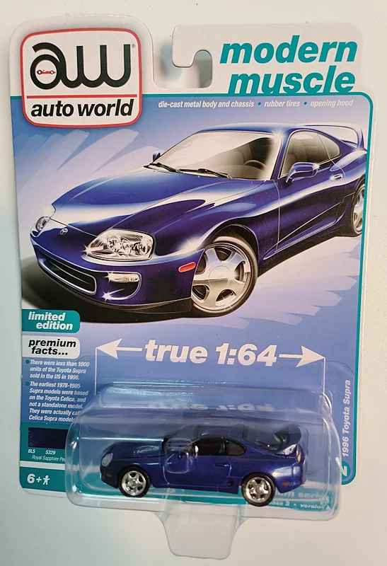 1/64 AWAUTO World  Toyota SUPRA 1995 Collection of die cast alloy trolley model ornaments