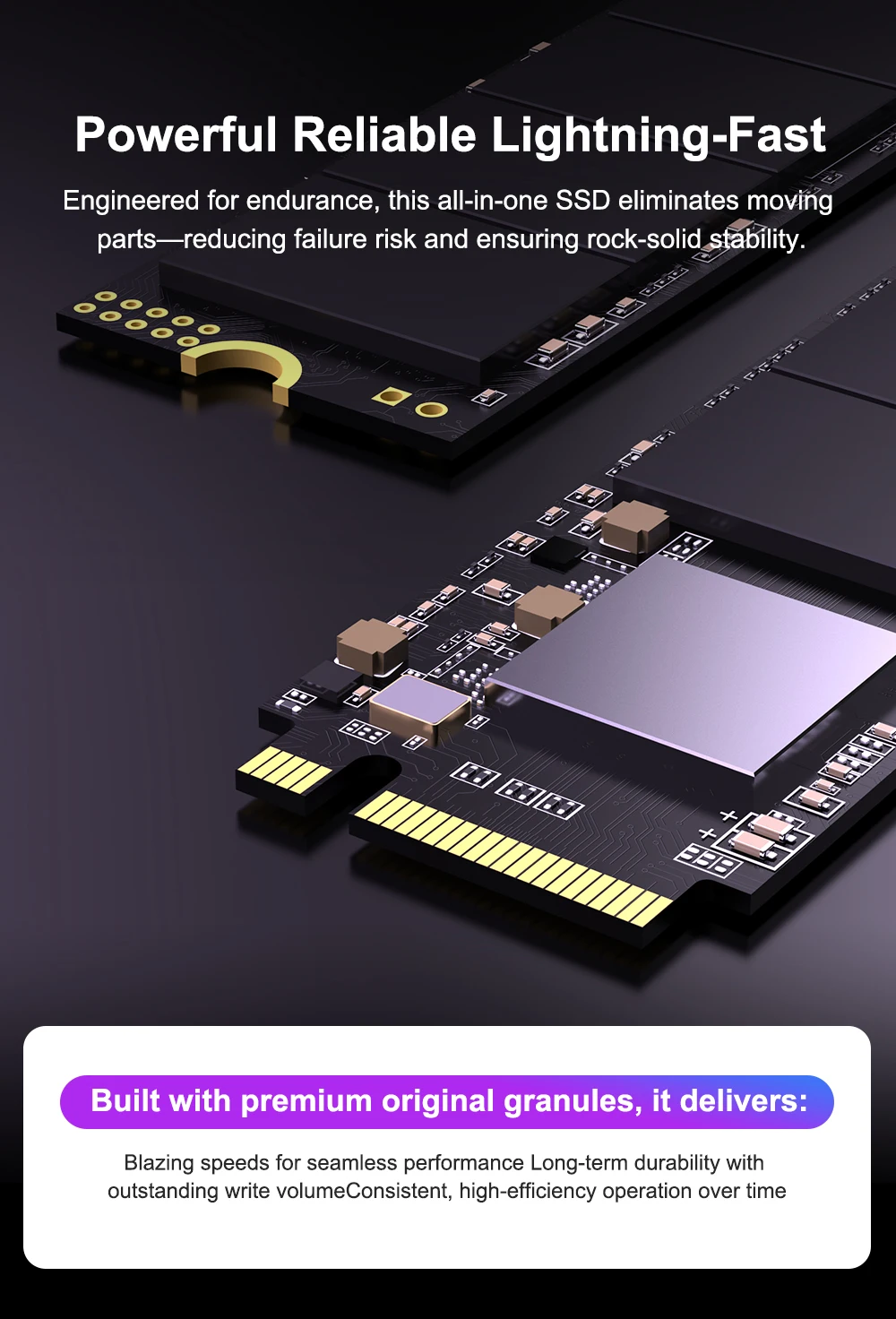 KOOTION SSD M2 512GB 256GB 128GB M.2 NVMe Gen3x4 SSD 2280 Interne Solid-State-Laufwerke PCIe 3.0x4 Festplatte für Desktop Laptop PC – Detail 2