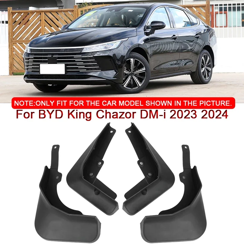 

For BYD King Chazor DM-i 2023 2024 2025Car Styling ABS Car Mud Flaps Splash Guard Mudguards MudFlaps Front Rear Fender Accessory