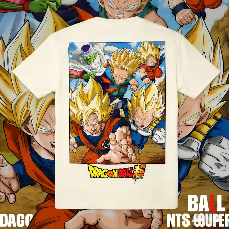 2026 Neues Sommer Dragon Ball 40. Jubiläum Goku 100% Baumwolle Anime Bedrucktes T-Shirt Übergröße Freizeit Streetwear Unisex Y2k