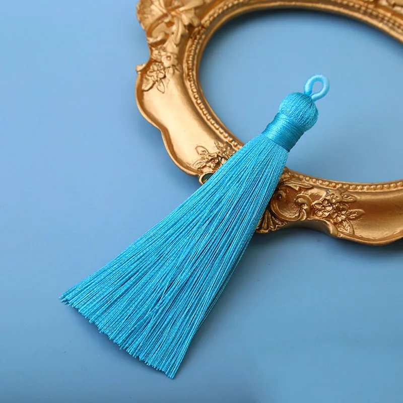 10 stücke 8 cm Eis Seide Quaste Charms Pinsel Anhänger Handwerk Für Diy Schmuck Machen Zubehör Handgemachte Armband Ohrring decor Handwerk – Detail 4