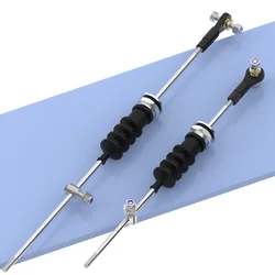 3mm M3 Servo Linkage Ball Joint Kit for RC Boat - Adjustable Stopper + Seal Bellow + 25-300mm Push Rods, Metal Connector Parts