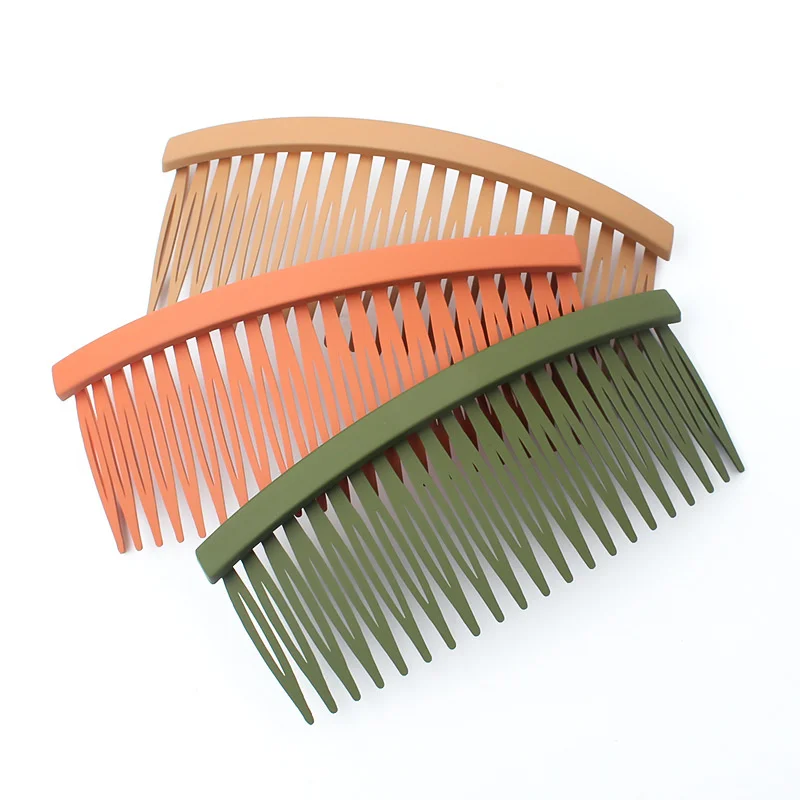 Korean Traceless Anti Slip Hair Comb Simple Square 21 Teeth Broken Hair Clip Student Bang Fixed Insert Comb Headwear Accessories