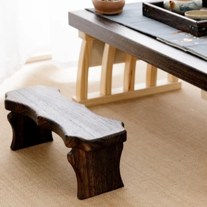 

Nordic Solid Wood Luxury Stools Removable Retro Multifunctional Living Room Ottoman Portable Children Footrest Home Furniture