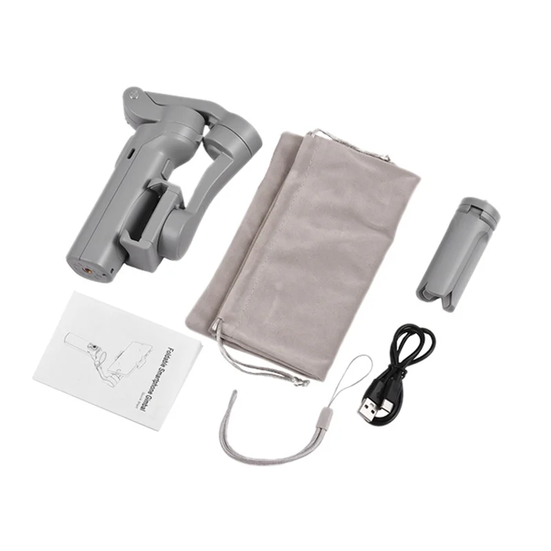 

ABZZ-F5 3-Axis Handheld Stabilizer With Face Tracking For Short Video And Vlog Portable And Foldable Gray