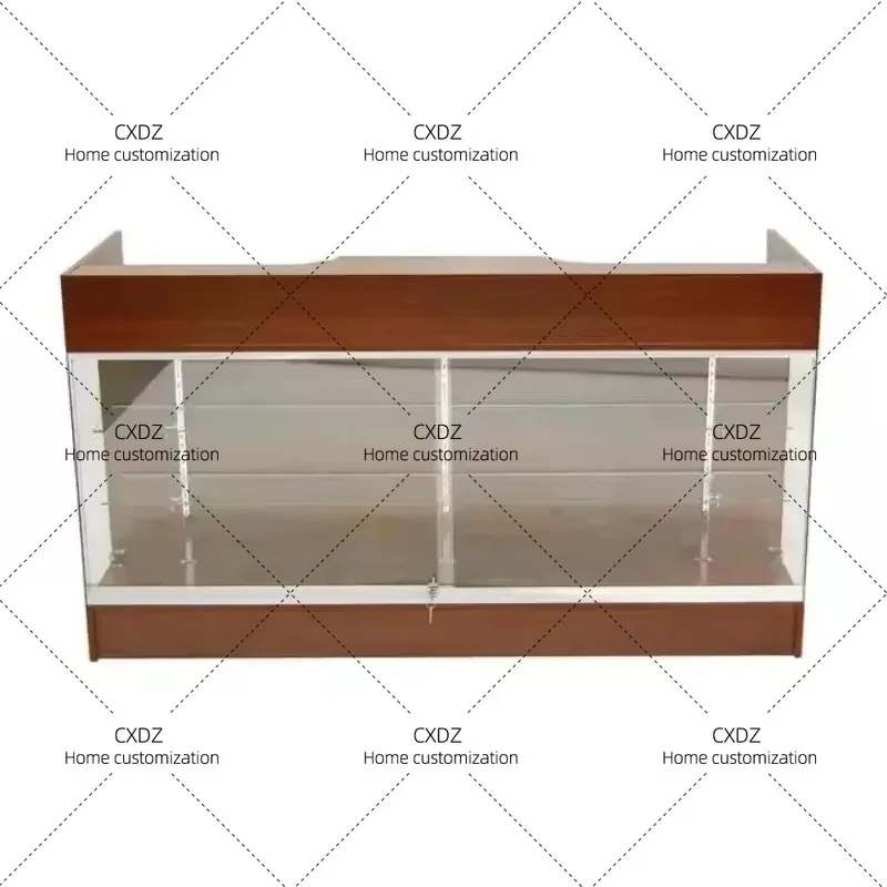 XX New Custom. Wooden Glass Cashier Counter Table Display Checkout Desk Retail Shop Hot Sale Display Checkout Stand Cashier Coun
