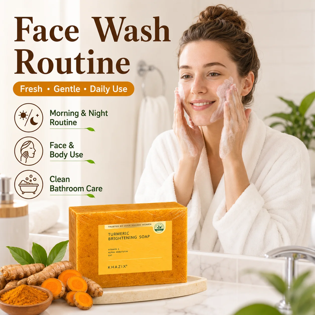 Sabun Batang Kunyit Asam Kojic - Kojic Acid Soap ulasan dan harga