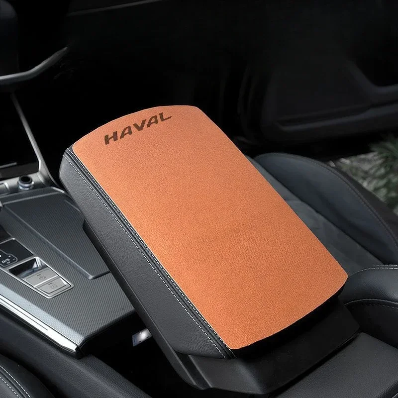 

Car Armrest Box Cover Suitable for HAVAL H9 2024 2025 Modified Suede Leather Center Armrest Leather Cover Accessories