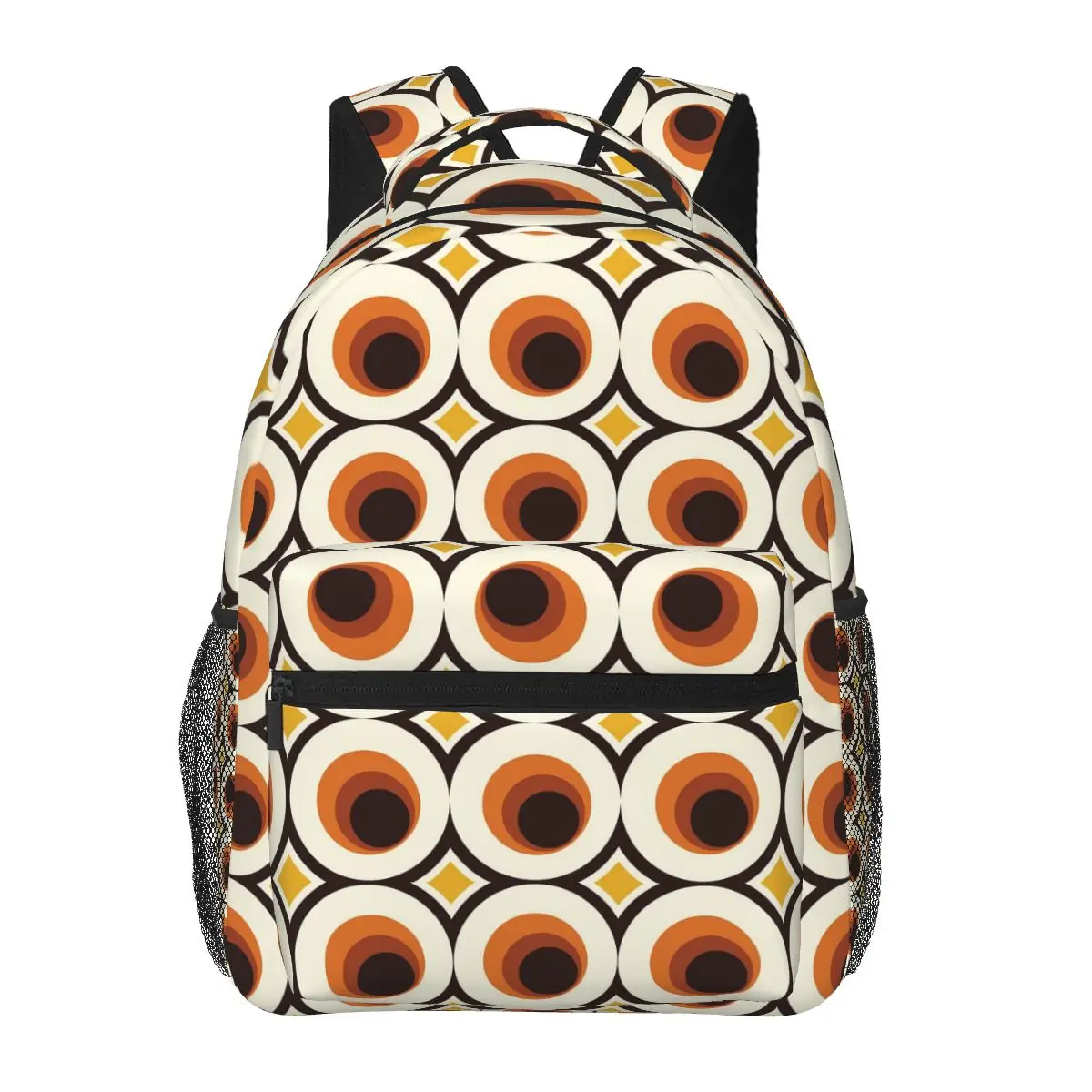 

Оранжевый современный рюкзак середины века 1970-х годов, школьный рюкзак, школьная сумка, дорожный рюкзак для мальчиков и девочек, модная сумка для книг, сумки на плечо