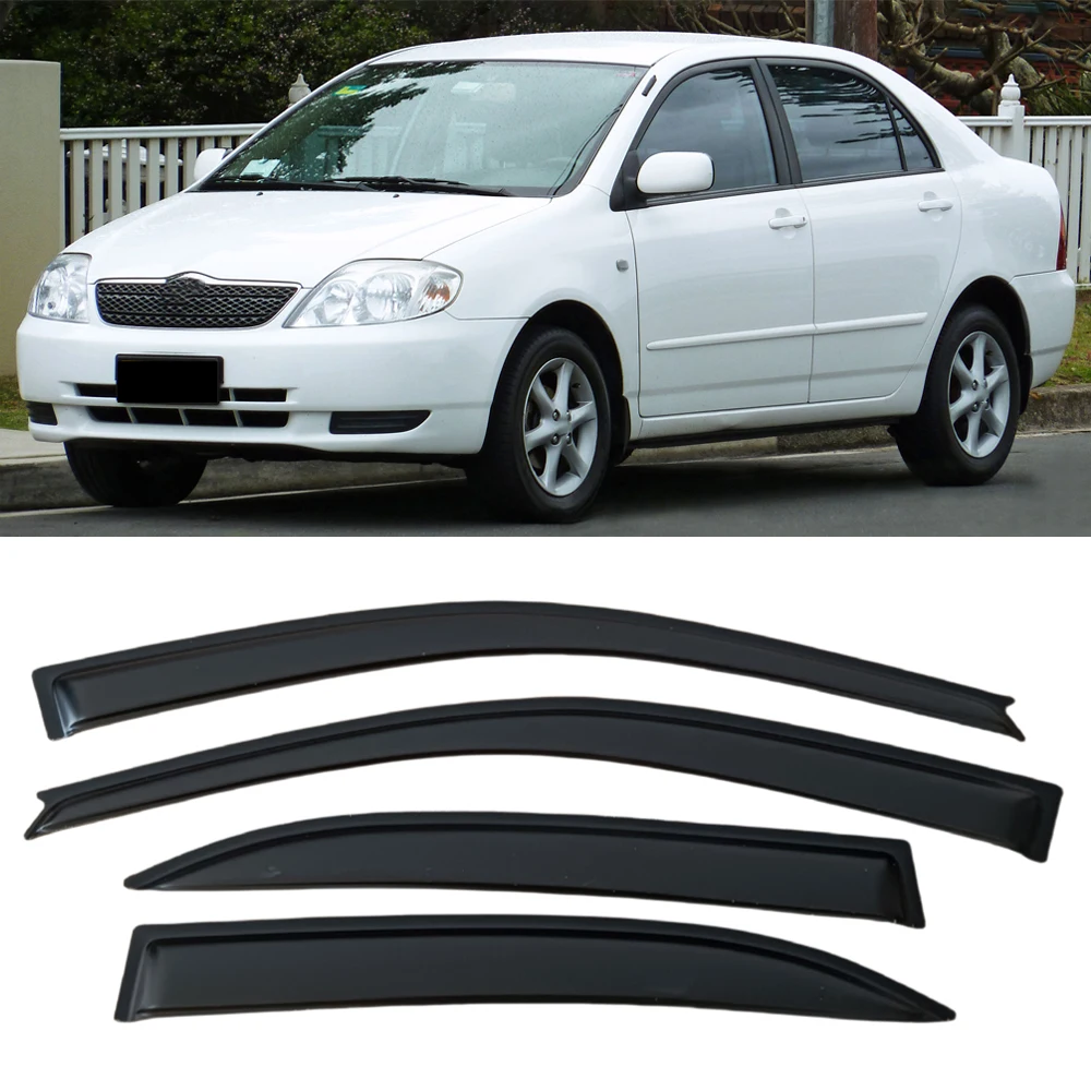 

Оконный козырек для TOYOTA COROLLA E120/E130 2003, 2004, 2005, 2006, 2007, 2008, ветровые дефлекторы, защита от дождя, дверной козырек, вентиляционные шторы