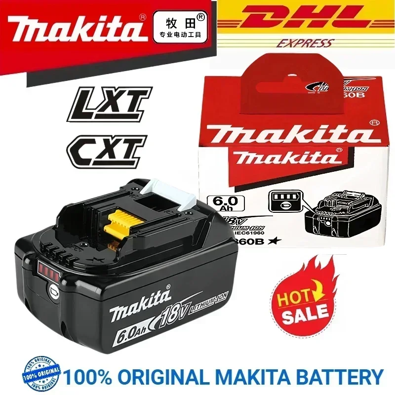 New Original Makita 18V Lithium Battery 6.0Ah, for Makita 18v BL1850 BL1860B BL1850B BL1840B BL1830B Replacement tool Battery