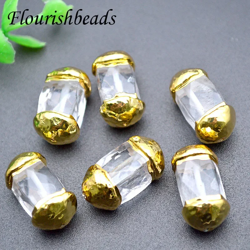 10pc High Quality Clean Crystal Gold Plating Rrectangle Beads Connector for Jewelry Making Supplies