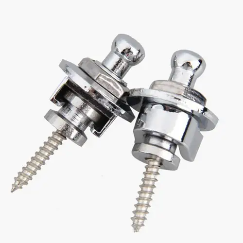 Imagen 2 del producto 2 uds correa de guitarra bloqueo Straplock botón Straplok para bajo eléctrico acústico correa de guitarra sujetar cerraduras botón bloqueo de correa de guitarra