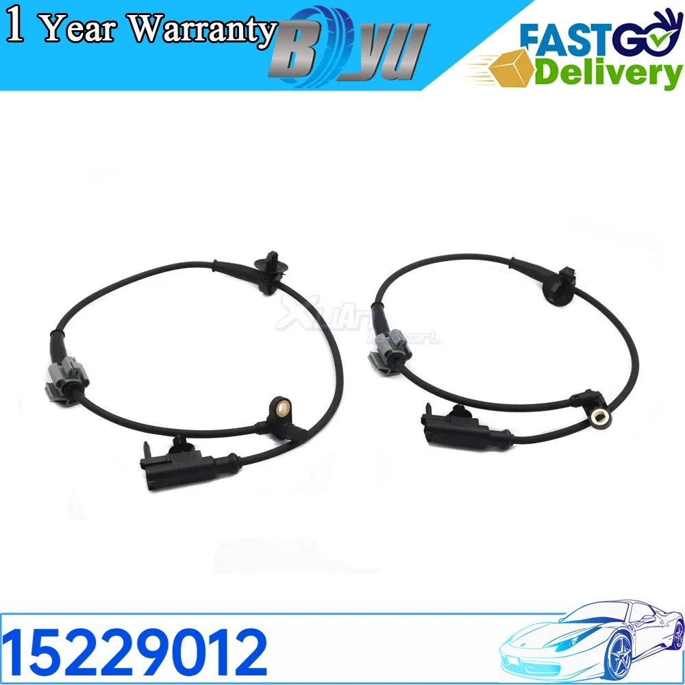 15229012 For Chevrolet Avalanche Suburban Tahoe GMC Yukon Cadillac Escalade 2007-14 2x Rear Left & Right ABS Wheel Speed Sensor