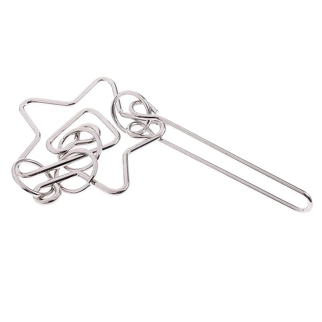 클래식 금속 링 잠금 퍼즐 게임 IQ&EQ 두뇌 티저 장난감 교육 선물