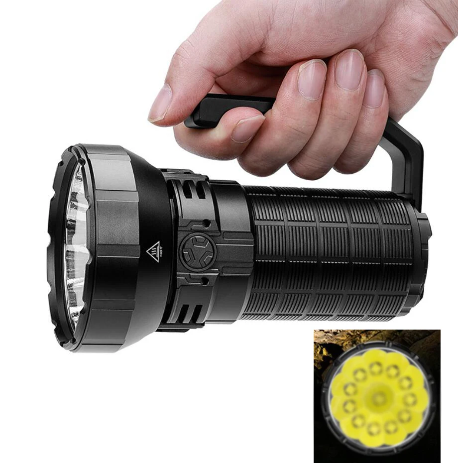 Imalent MS12 MINI-C 65000 Lumen 1036m Powerful USB Type C Rechargeable Flashlight Built-in Battery Torch 12x42w LED Search Light