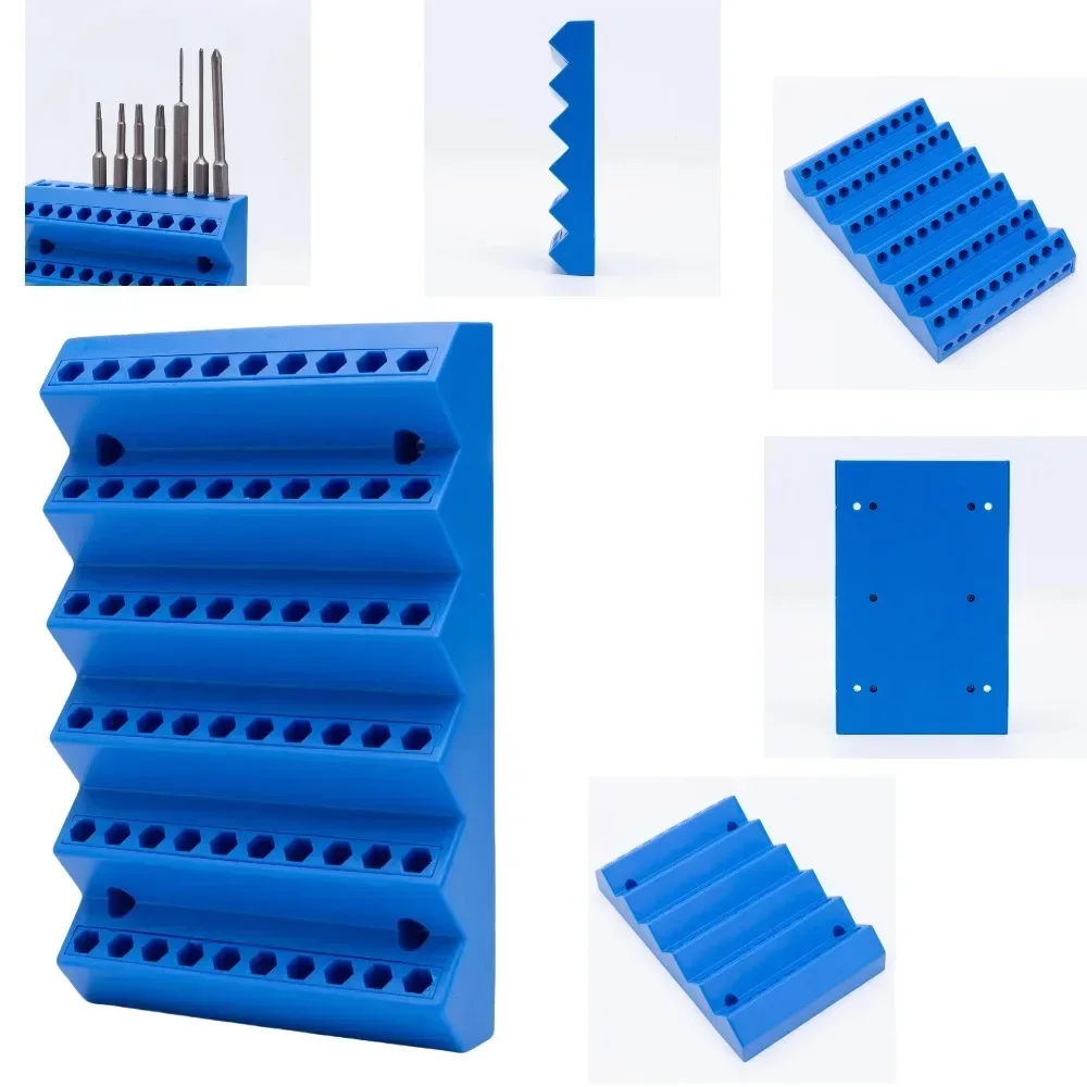 Imagem -02 - Caixa de Armazenamento de Fresa de 70 Espaços Braçadeira Sextavada de Torneira de Broca Rack de Colocação de Ferramenta Cnc Caixa de Acessórios de Chave de Fenda Hexagonal de de Polegada