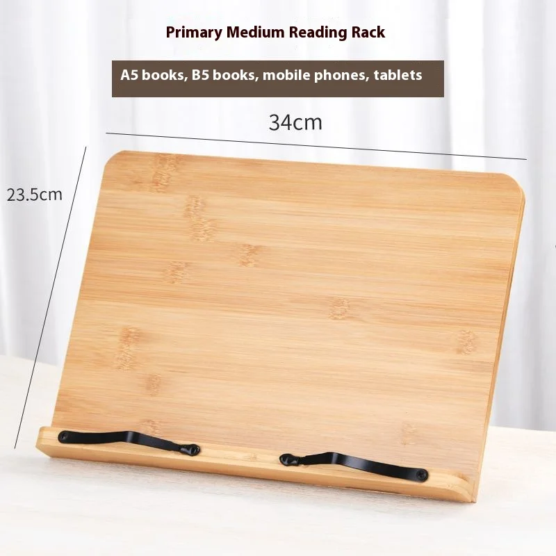 Solid Wood Reading Stand Children's Student Book Reading Artifact Multi-functional Adjustable Book Holder Fixed Book