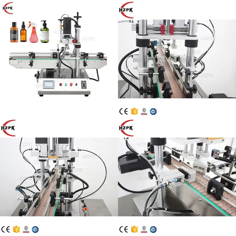 2026 CE HZPK Table Screw Automatic Pet Capper Machine Bottle Capping Machine Wheels for Pet Plastic Bottles with Triggers