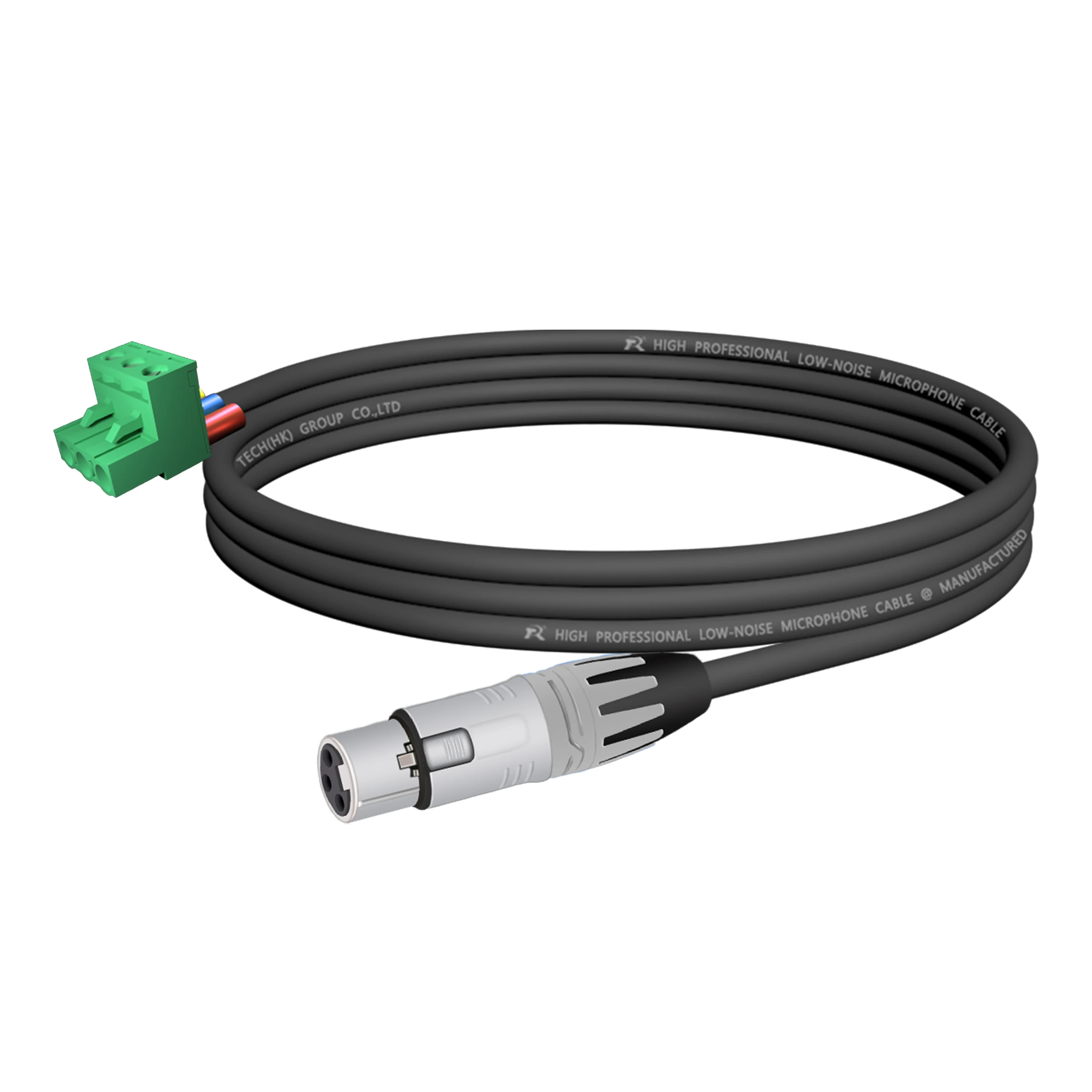 Weißer XLR-Stecker für direkte Einsteckverbindung mit Anti-Rutsch-Abdeckungen, 5,08 mm 3-poliger Phoenix-Steckeranschluss, 3-Loch M/F XLR, Audio-Verbindungskabel – Detail 7