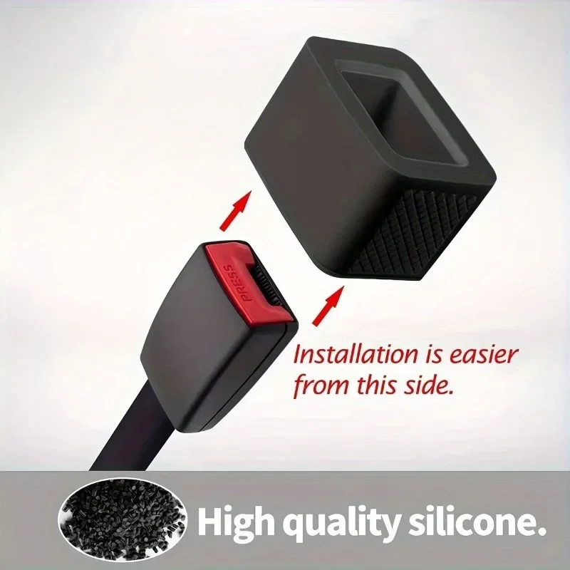 Universal Soft Silicone Seat Belt Buckle Retainer - Secure and Comfortable Booster for All Vehicles