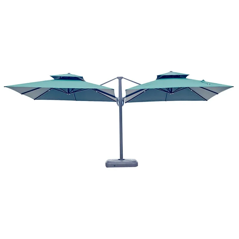 Outdoor courtyard parasol, hotel villa aluminum double-ended outdoor open-air garden cafe sun umbrella