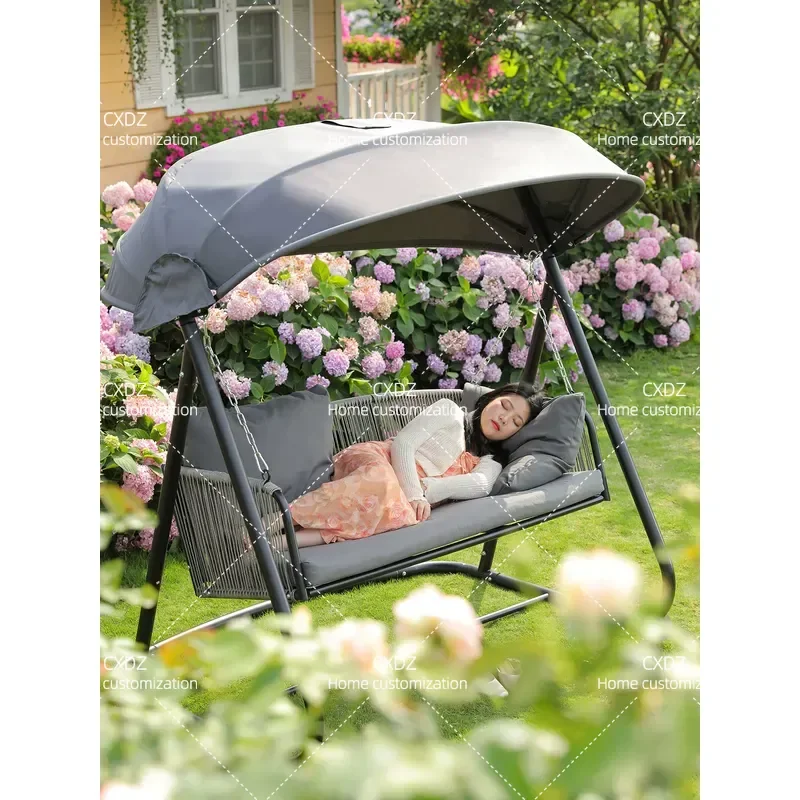 Outdoor Garden Swing Rocking Chair Balcony Hanging Chair Indoor Swing Rack Hanging Basket Chair for Patio Yard Home Decor