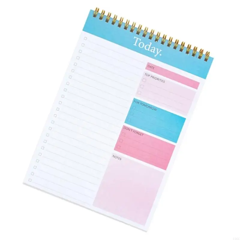 BOIL BOIL BINDING GIORNALITÀ Pianificatore quotidiano Notepadi 100 pagine Pianificatore pasti settimanali rivestiti D5QC